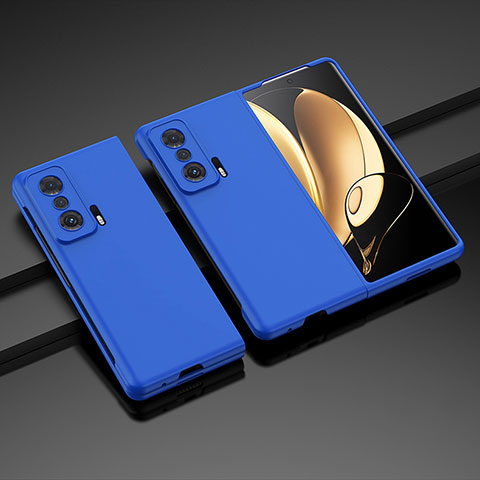 Funda Dura Plastico Rigida Carcasa Mate Frontal y Trasera 360 Grados QH1 para Huawei Honor Magic V 5G Azul