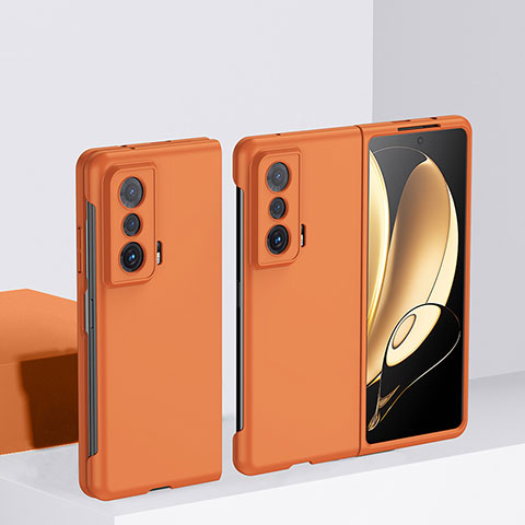 Funda Dura Plastico Rigida Carcasa Mate Frontal y Trasera 360 Grados QH1 para Huawei Honor Magic Vs Ultimate 5G Naranja