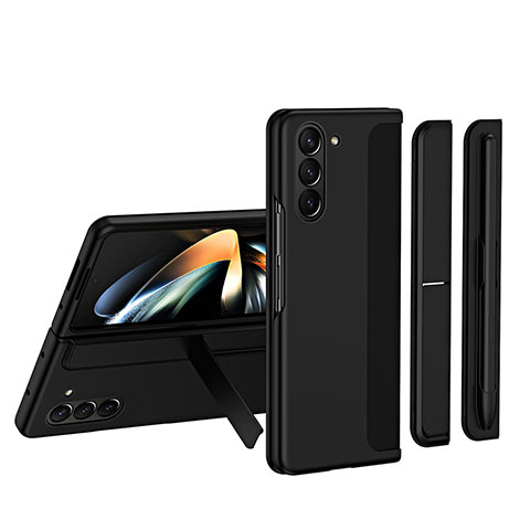 Funda Dura Plastico Rigida Carcasa Mate Frontal y Trasera 360 Grados QH1 para Samsung Galaxy Z Fold5 5G Negro