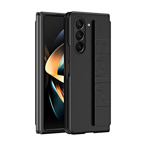 Funda Dura Plastico Rigida Carcasa Mate Frontal y Trasera 360 Grados QH3 para Samsung Galaxy Z Fold5 5G Negro