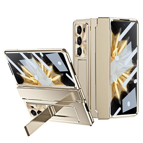 Funda Dura Plastico Rigida Carcasa Mate Frontal y Trasera 360 Grados ZL3 para Huawei Honor Magic V2 Ultimate 5G Oro