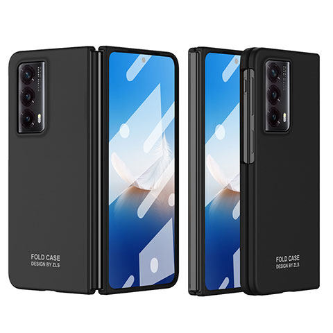 Funda Dura Plastico Rigida Carcasa Mate Frontal y Trasera 360 Grados ZL5 para Huawei Honor Magic Vs2 5G Negro