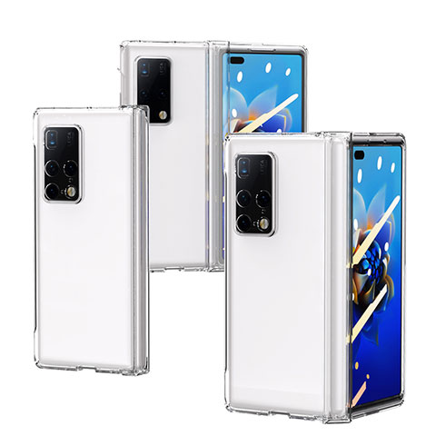 Funda Dura Plastico Rigida Carcasa Mate Frontal y Trasera 360 Grados ZL6 para Huawei Mate X2 Claro