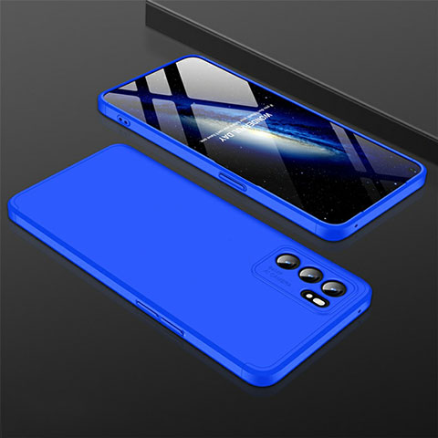 Funda Dura Plastico Rigida Carcasa Mate GK1 para Oppo Reno6 5G Azul