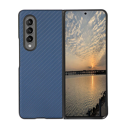 Funda Dura Plastico Rigida Carcasa Mate H03 para Samsung Galaxy Z Fold4 5G Azul