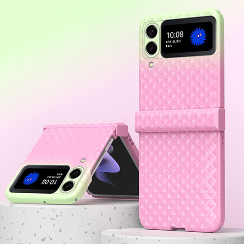 Funda Dura Plastico Rigida Carcasa Mate H07 para Samsung Galaxy Z Fold4 5G Oro Rosa