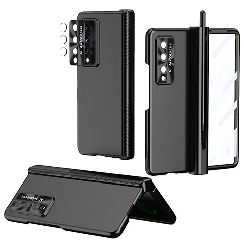 Funda Dura Plastico Rigida Carcasa Mate H08 para Samsung Galaxy Z Fold4 5G Negro