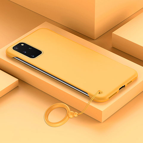 Funda Dura Plastico Rigida Carcasa Mate JS1 para Samsung Galaxy S20 Plus Amarillo