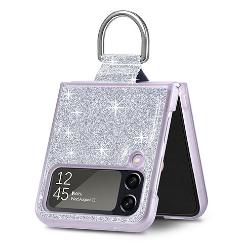 Funda Dura Plastico Rigida Carcasa Mate L01 para Samsung Galaxy Z Flip4 5G Plata