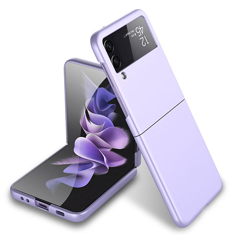 Funda Dura Plastico Rigida Carcasa Mate L03 para Samsung Galaxy Z Flip3 5G Gris Lavanda