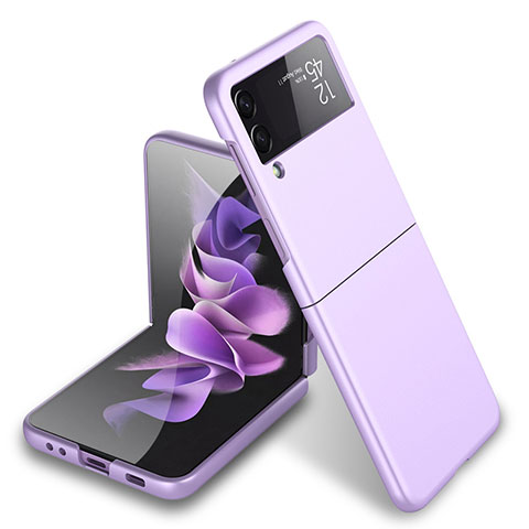 Funda Dura Plastico Rigida Carcasa Mate L03 para Samsung Galaxy Z Flip3 5G Morado