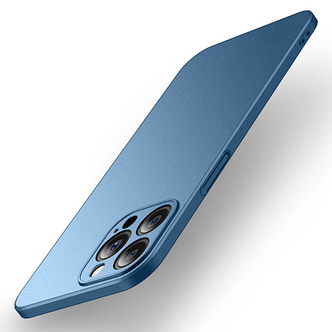 Funda Dura Plastico Rigida Carcasa Mate M01 para Apple iPhone 15 Pro Azul