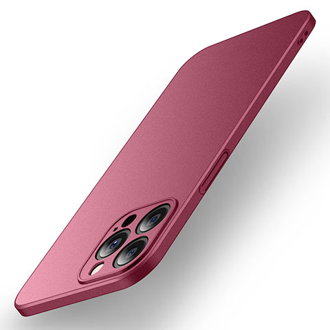 Funda Dura Plastico Rigida Carcasa Mate M01 para Apple iPhone 15 Pro Rojo
