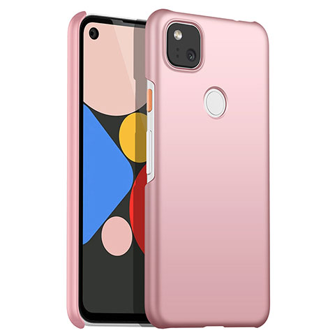 Funda Dura Plastico Rigida Carcasa Mate M01 para Google Pixel 4a Oro Rosa