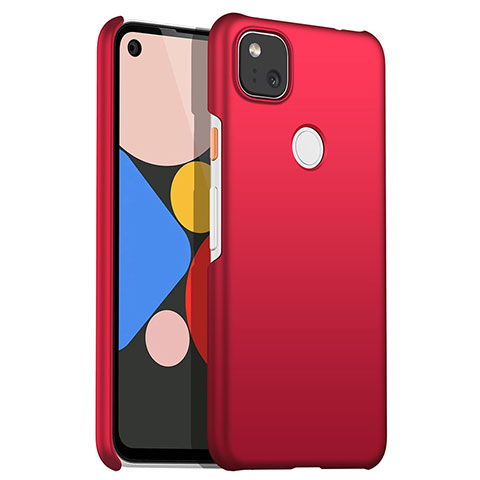 Funda Dura Plastico Rigida Carcasa Mate M01 para Google Pixel 4a Rojo