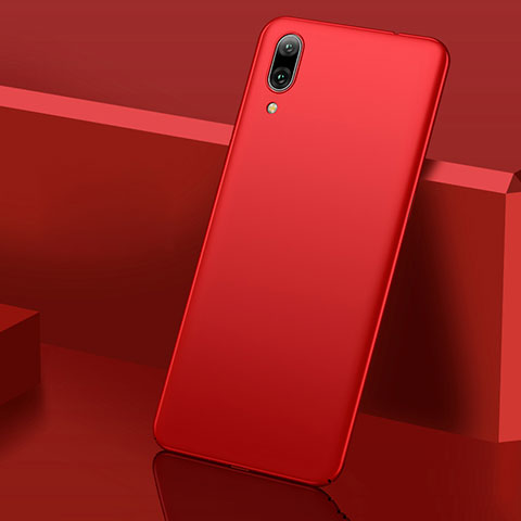 Funda Dura Plastico Rigida Carcasa Mate M01 para Huawei Y7 Pro (2019) Rojo