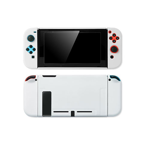 Funda Dura Plastico Rigida Carcasa Mate M01 para Nintendo Switch Blanco