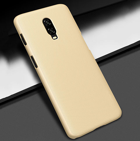 Funda Dura Plastico Rigida Carcasa Mate M02 para OnePlus 6T Oro