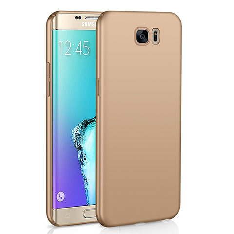 Funda Dura Plastico Rigida Carcasa Mate M03 para Samsung Galaxy S6 Edge SM-G925 Oro