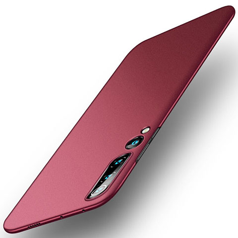 Funda Dura Plastico Rigida Carcasa Mate M03 para Xiaomi Mi 10 Rojo Rosa