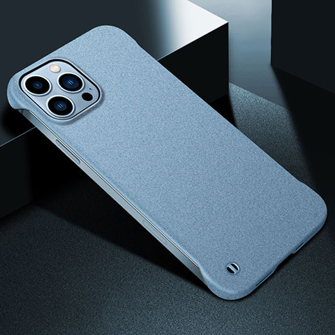 Funda Dura Plastico Rigida Carcasa Mate M05 para Apple iPhone 14 Pro Azul Cielo