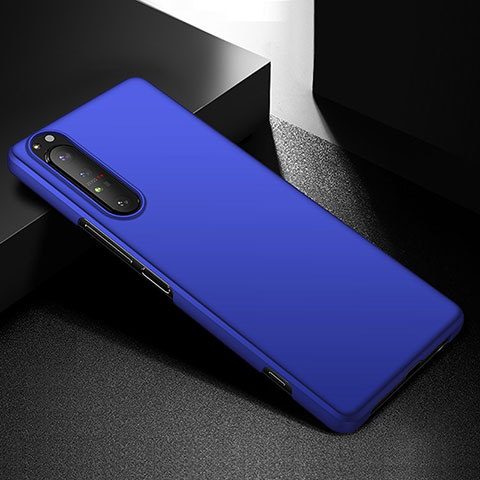 Funda Dura Plastico Rigida Carcasa Mate P01 para Sony Xperia 1 IV Azul