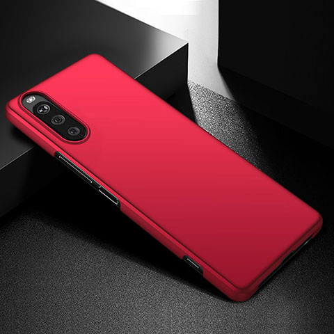 Funda Dura Plastico Rigida Carcasa Mate P01 para Sony Xperia 10 IV SOG07 Rojo