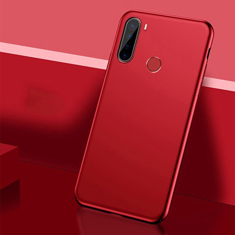 Funda Dura Plastico Rigida Carcasa Mate P01 para Xiaomi Redmi Note 8 (2021) Rojo