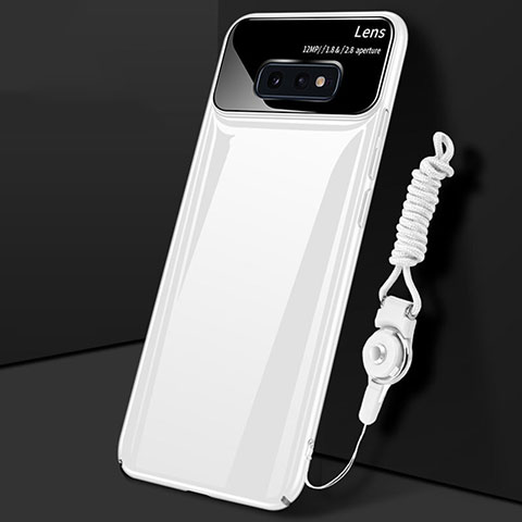 Funda Dura Plastico Rigida Carcasa Mate P02 para Samsung Galaxy S10e Blanco