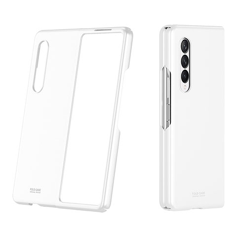 Funda Dura Plastico Rigida Carcasa Mate P03 para Samsung Galaxy Z Fold4 5G Blanco