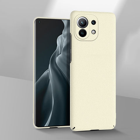 Funda Dura Plastico Rigida Carcasa Mate P03 para Xiaomi Mi 11 Lite 5G NE Blanco