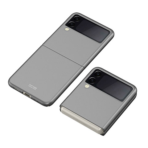 Funda Dura Plastico Rigida Carcasa Mate P06 para Samsung Galaxy Z Flip3 5G Gris