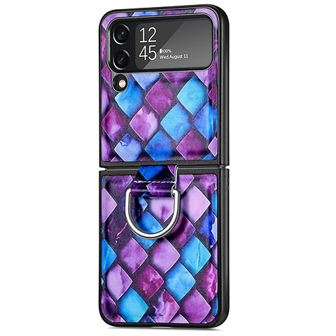 Funda Dura Plastico Rigida Carcasa Mate P06 para Samsung Galaxy Z Flip4 5G Morado