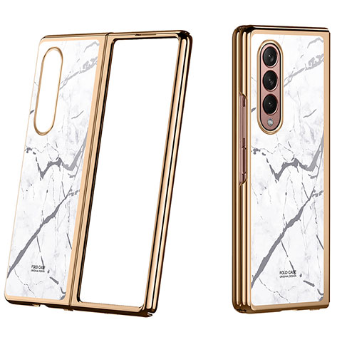 Funda Dura Plastico Rigida Carcasa Mate P08 para Samsung Galaxy Z Fold4 5G Oro