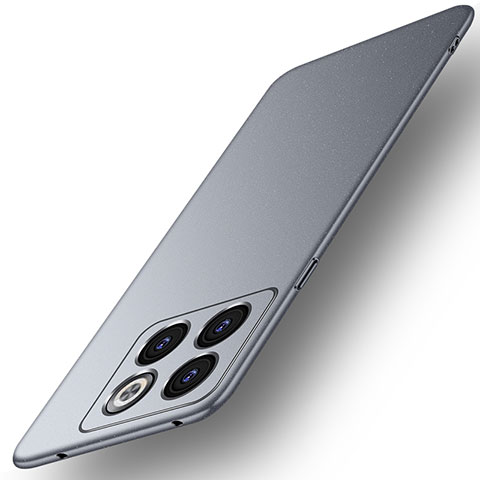 Funda Dura Plastico Rigida Carcasa Mate para OnePlus 10T 5G Gris