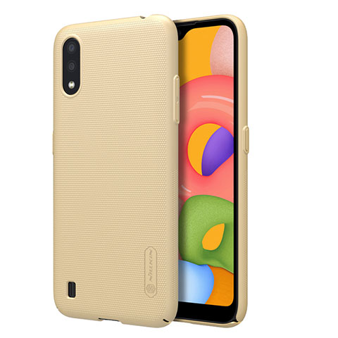 Funda Dura Plastico Rigida Carcasa Mate para Samsung Galaxy A01 SM-A015 Oro