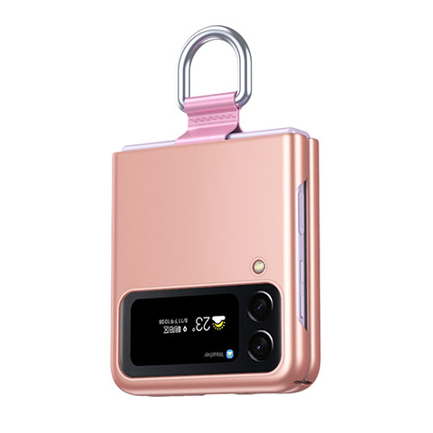 Funda Dura Plastico Rigida Carcasa Mate para Samsung Galaxy Z Flip4 5G Oro Rosa