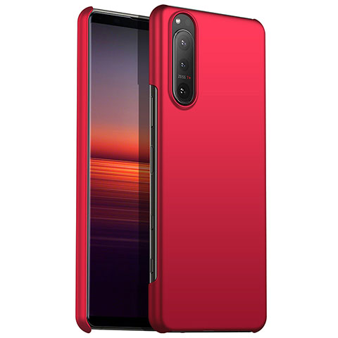 Funda Dura Plastico Rigida Carcasa Mate para Sony Xperia 1 III Rojo