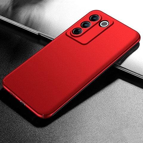 Funda Dura Plastico Rigida Carcasa Mate para Vivo V27e 5G Rojo