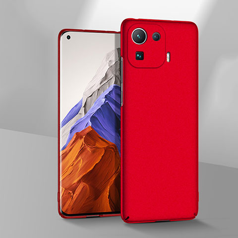 Funda Dura Plastico Rigida Carcasa Mate para Xiaomi Mi 11 Pro 5G Rojo