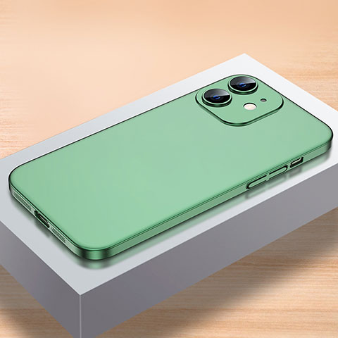 Funda Dura Plastico Rigida Carcasa Mate QC1 para Apple iPhone 12 Mini Verde