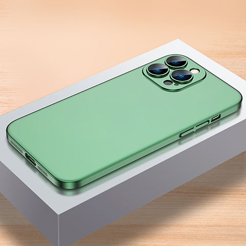 Funda Dura Plastico Rigida Carcasa Mate QC1 para Apple iPhone 15 Pro Verde