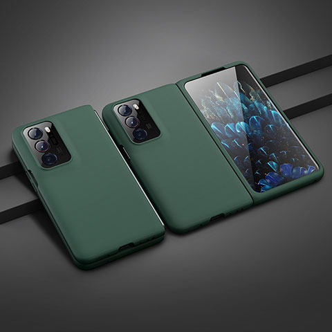 Funda Dura Plastico Rigida Carcasa Mate R02 para Oppo Find N 5G Verde