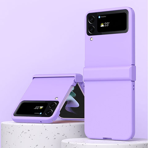 Funda Dura Plastico Rigida Carcasa Mate R04 para Samsung Galaxy Z Flip4 5G Morado