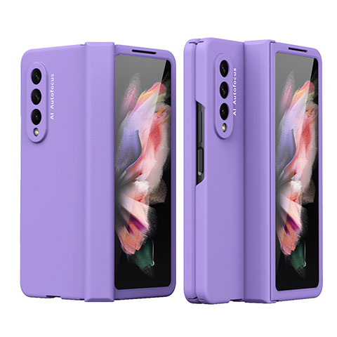 Funda Dura Plastico Rigida Carcasa Mate T02 para Samsung Galaxy Z Fold3 5G Morado