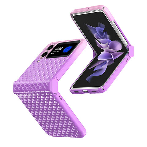 Funda Dura Plastico Rigida Carcasa Mate T03 para Samsung Galaxy Z Flip4 5G Morado