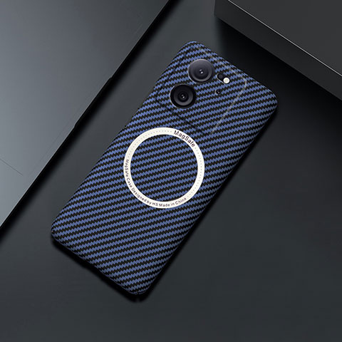 Funda Dura Plastico Rigida Carcasa Mate Twill con Mag-Safe Magnetic para Xiaomi Mi 13T Pro 5G Azul