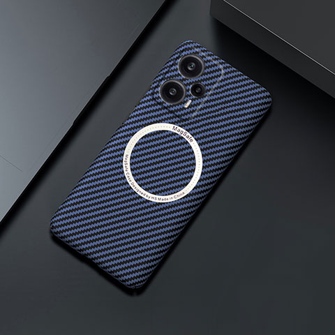 Funda Dura Plastico Rigida Carcasa Mate Twill con Mag-Safe Magnetic para Xiaomi Poco F5 5G Azul