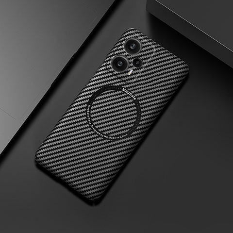 Funda Dura Plastico Rigida Carcasa Mate Twill con Mag-Safe Magnetic para Xiaomi Redmi Note 12 Turbo 5G Negro