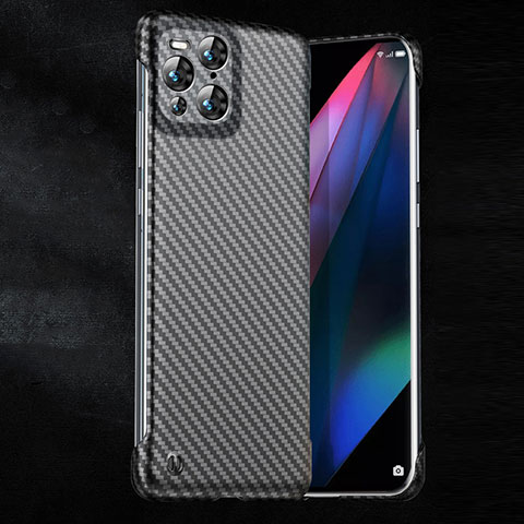 Funda Dura Plastico Rigida Carcasa Mate Twill para Oppo Find X3 5G Negro